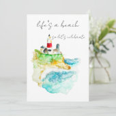 Het leven is een strand kaart (Staand voorkant)