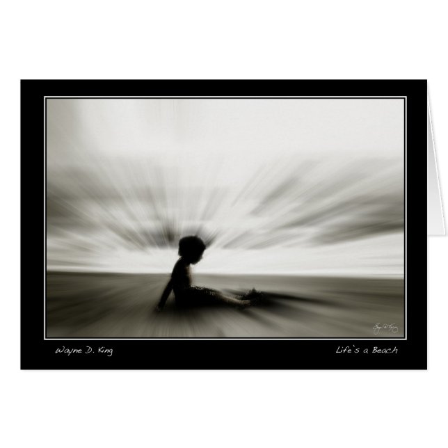 Het leven is een strand Kaart (Voorkant Horizontaal)