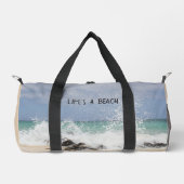 Het leven is een strand kleine plunjezak (Voorkant)