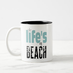 Het leven is een strand koffie Mok
