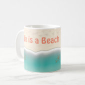 Het leven is een strand koffiemok (Voorkant links)