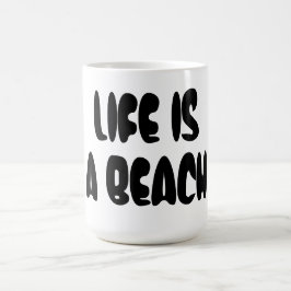 Het leven is een strand koffiemok