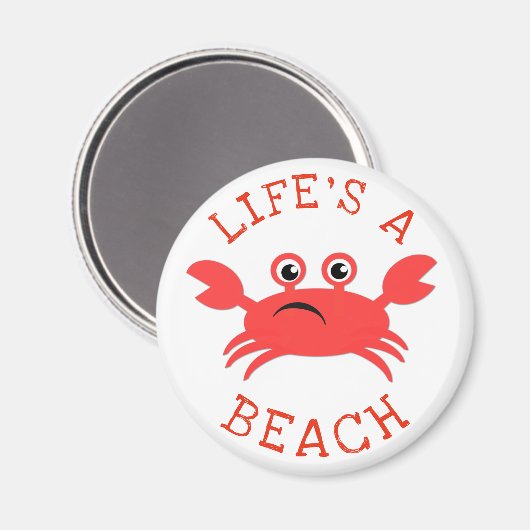 Het leven is een strand magneet (Voorkant / Achterkant)