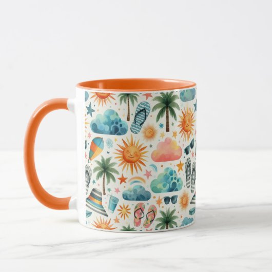 Het leven is een strand mok (Links)