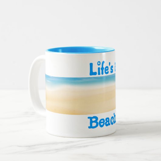Het leven is een strand Mok (Voorkant links)