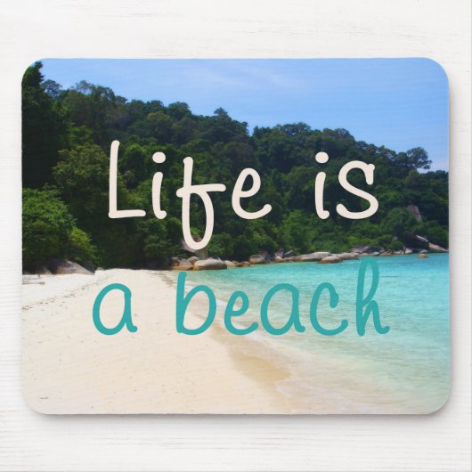 Het leven is een strand muismat (Voorkant)