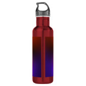 Het leven is een Strand Neon Blauw, Paarse, Groene Waterfles (Achterkant)