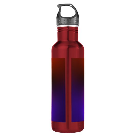 Het leven is een Strand Neon Blauw, Paarse, Groene Waterfles (Achterkant)