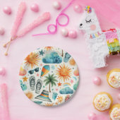 Het leven is een strand papieren bordje (Feest)