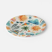 Het leven is een strand papieren bordje (Gekanteld)