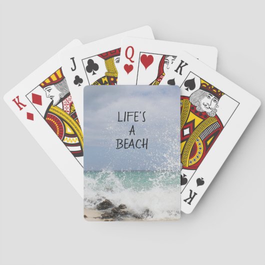 Het leven is een strand pokerkaarten (Achterkant)