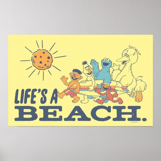 Het leven is een strand poster (Voorkant)