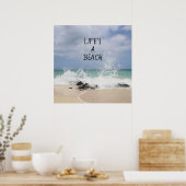 Het leven is een strand poster (Keuken)