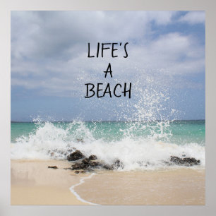 Het leven is een strand poster