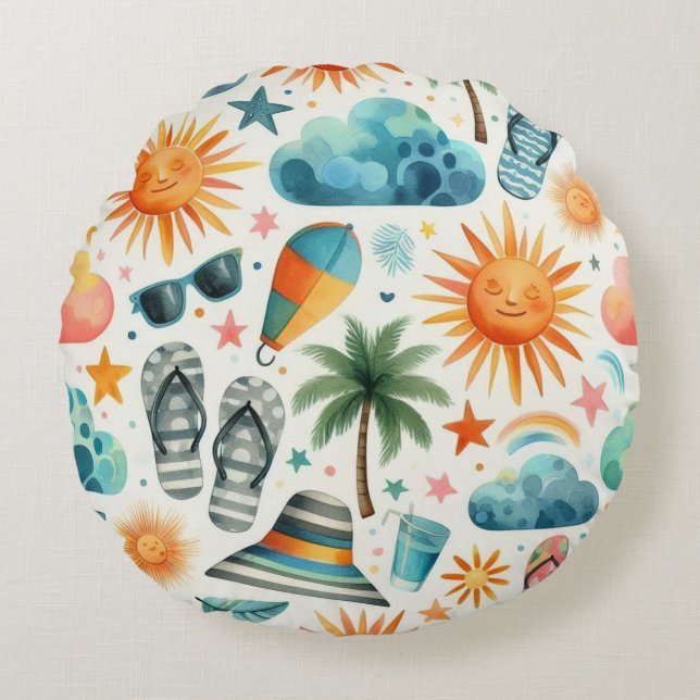 Het leven is een strand rond kussen (Voorkant)