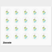 Het leven is een strand ronde sticker (Vel)