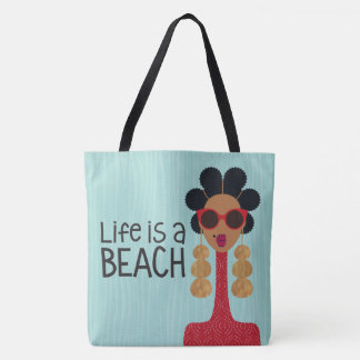 Het leven is een strand schouder Tas
