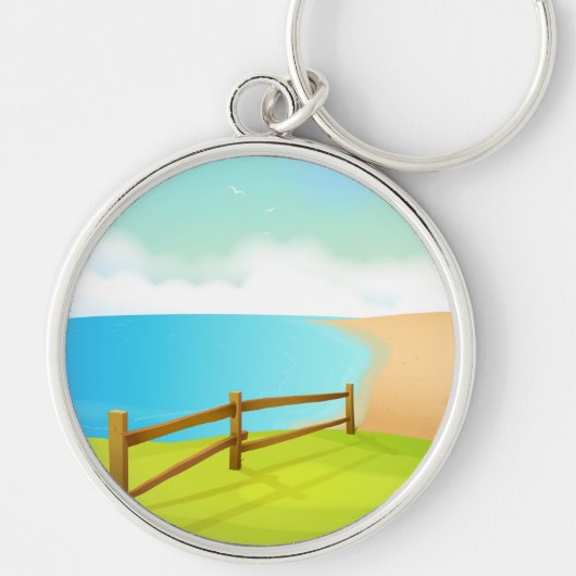 Het leven is een strand sleutelhanger (Voorkant)