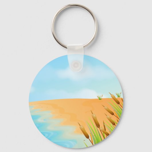 Het leven is een strand sleutelhanger (Voorkant)