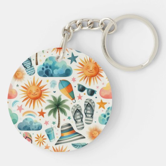 Het leven is een strand sleutelhanger (Achterkant)