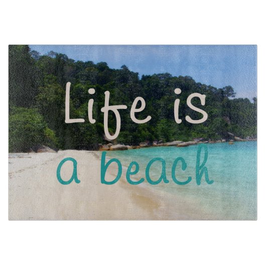 Het leven is een strand snijplank (Voorkant)