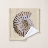 Het leven is een strand spiraal dan schelpen bad handdoek (Wasdoekje)