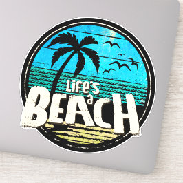 Het leven is een strand sticker
