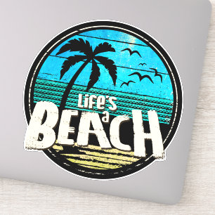 Het leven is een strand sticker