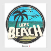 Het leven is een strand sticker (Vel)