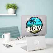 Het leven is een strand sticker (Laptop op bureau)