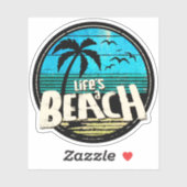 Het leven is een strand sticker (Vel)