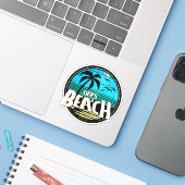 Het leven is een strand sticker (Laptop met iPhone)