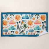 Het leven is een strand strandlaken (Voorkant)