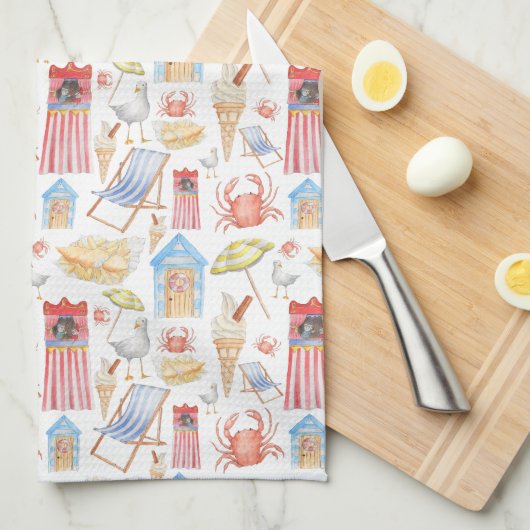 Het leven is een strand teatowel theedoek (Quarter Fold)