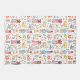 Het leven is een strand teatowel theedoek