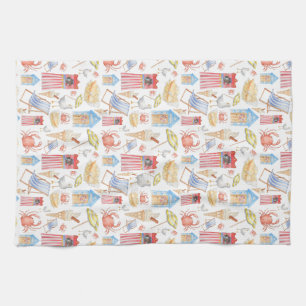 Het leven is een strand teatowel theedoek
