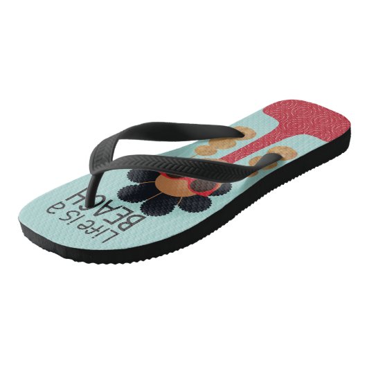 Het leven is een strand Teenslippers (Schuin)