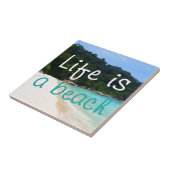 Het leven is een strand tegeltje (Zijkant)