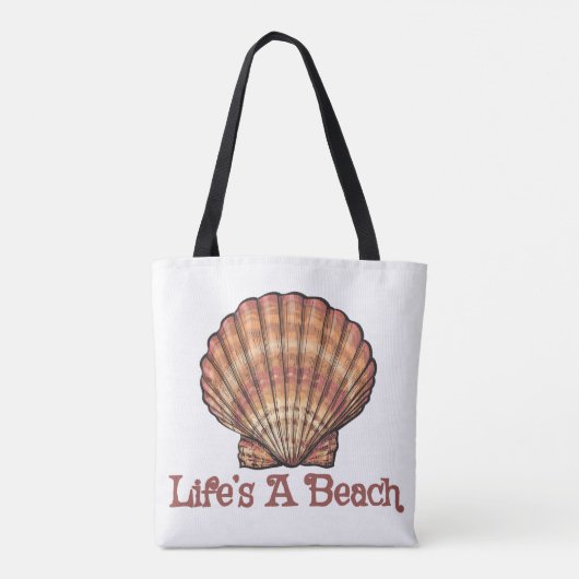 Het leven is een strand tote bag (Achterkant)
