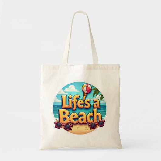 Het leven is een strand tote bag (Voorkant)