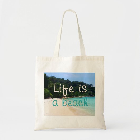 Het leven is een strand tote bag (Voorkant)