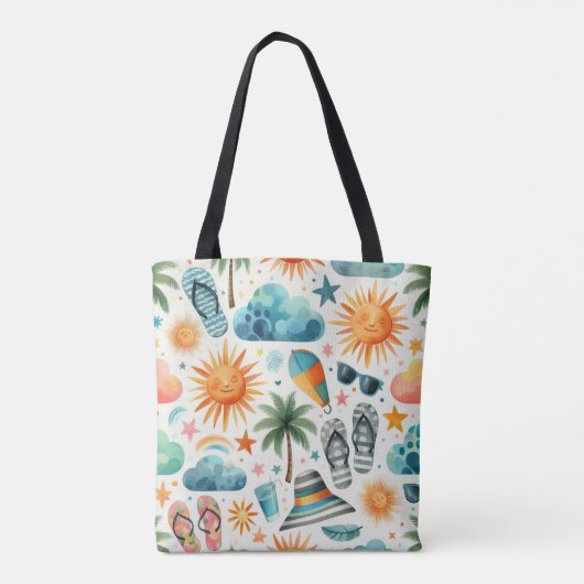 Het leven is een strand tote bag (Achterkant)