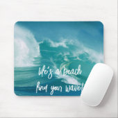 Het leven is een strand vind je golf! muismat (Met muis)