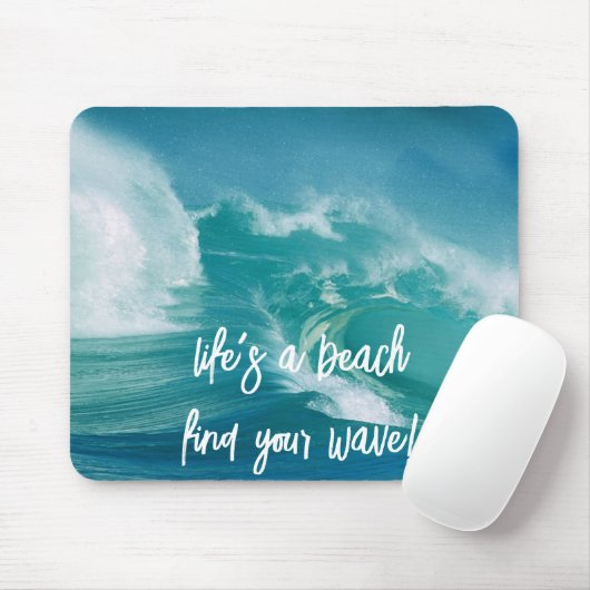 Het leven is een strand vind je golf! muismat (Met muis)