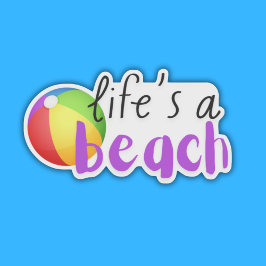 Het leven is een strand waterdicht sticker