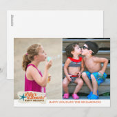 Het leven is een strand! x2 feestdagenkaart (Voorkant / Achterkant)