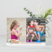 Het leven is een strand! x2 feestdagenkaart (Staand voorkant)