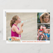 Het leven is een strand! x3 feestdagenkaart (Voorkant / Achterkant)