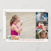 Het leven is een strand! x4 feestdagenkaart (Voorkant / Achterkant)