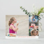 Het leven is een strand! x4 feestdagenkaart (Staand voorkant)